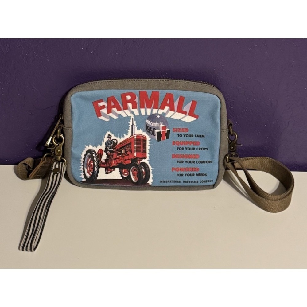 Selina Vaughan Farmall Case IH Tractors Purse Bag Shoulder Canvas Retro Rare